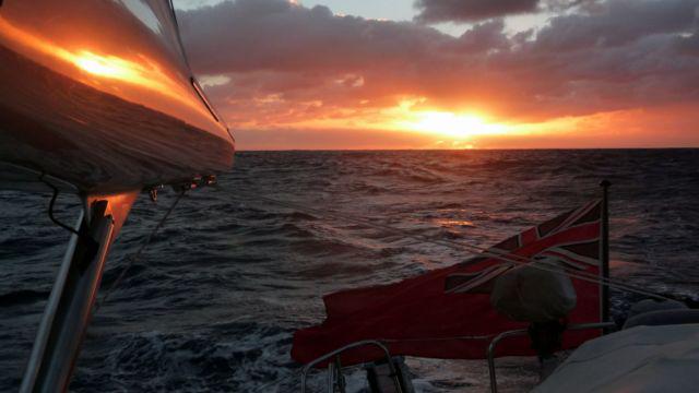12 Aug 2010<br>Sunset on the Lady K. <br> Yacht Lady K, between Tahiti and Tonga, South Pacific. by Google Translate
