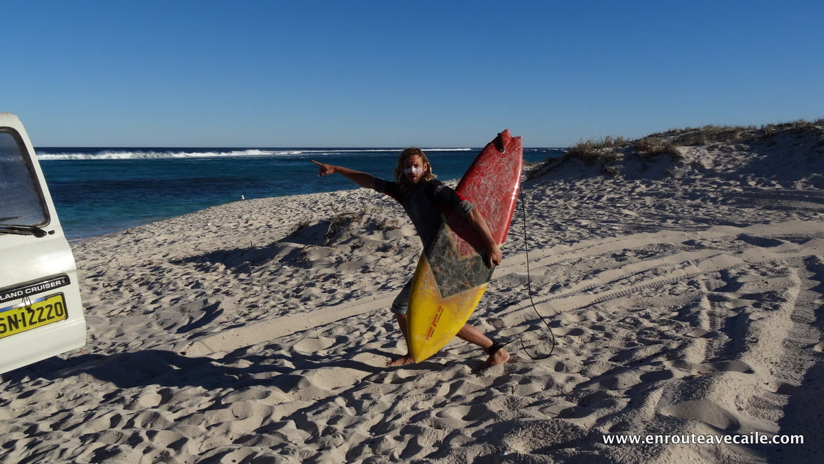 15 Apr 2014<br>"- J'y vais!" nous dit Beno.<br>Wara, Ningaloo NP, Western Australia.