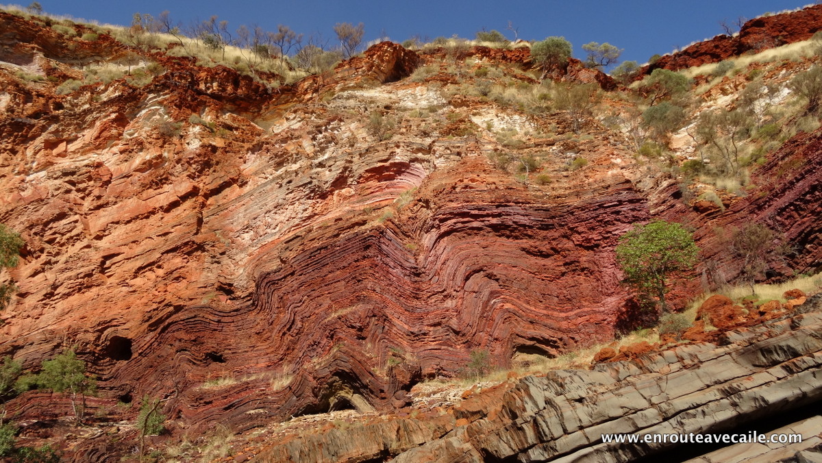22 Apr 2014<br>Plis de roches.<br>Karijini NP area, Western Australia.