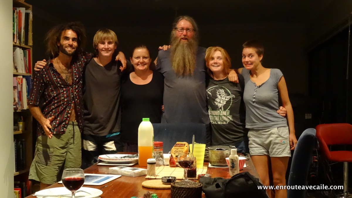 10 May 2014<br>Avec la famille Pedlar, mes hôtes Warmshowers.org, fana de vélo.<br>Broome area, Western Australia.