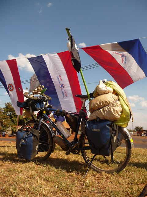 Flags of Paraguay. They seem pretty hung their national banner. <br> Paraguay&#39;s flags. THEY SEEM quite keen on Their flags. <br> Minga Guazu, Paraguay