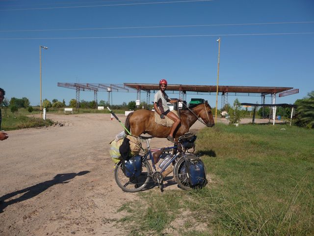 11 Apr 2009<br>Gauchos of fun to race with me. Finally they lend me their horses. What pride! <br> Sauce de Luna, Argentina <br>