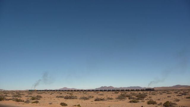 07 Jul 2009<br>Train in the landscape. <br> Atacama Desert, Chile