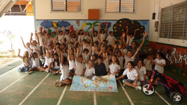 10 Feb 2010<br>The French school in Panama, where I lecture on my journey without motorized means. Panama City, Panama