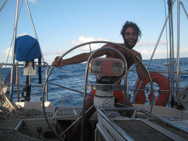 28 Apr 2010<br>At the barre.Voilier Tago Mago, Pacific Crossing between Galapagos and the Marquesas